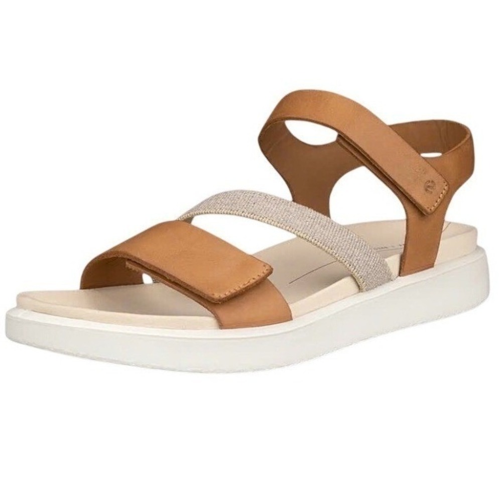 New Ecco Women's Flowt Nubuck Flat Sandals Brown size EU 41/10-10.5 Outdoors‎